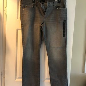 Gray Banana Republic girlfriend jeans in size 14.
